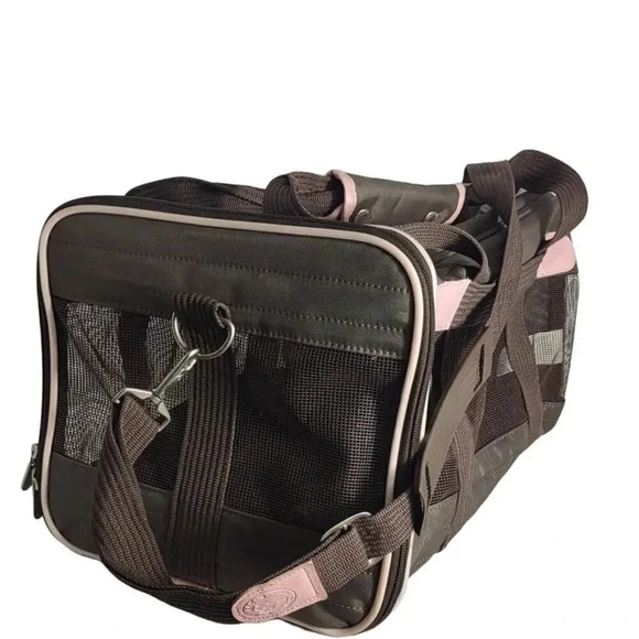 Sherpa Original Travel Deluxe Airline Approved Pet Carrier Pink Brown - Picture 1 of 13